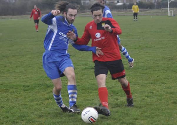 Action from Sedlescombe Rangers' second team game against Bexhill AAC on Easter Monday. Pictures by Simon Newstead