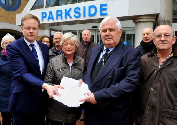 Petition regarding the the future Rising Sun pub in Horsham was handed in at Parkside. Pic Steve Robards SR1808298 SUS-180331-120330001