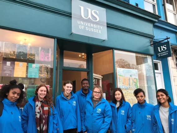 Last year's student community ambassadors for the University of Sussex