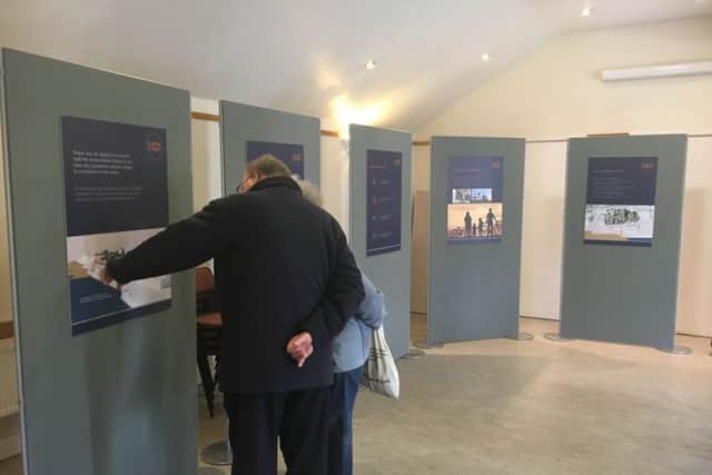 Residents at the exhibition last week