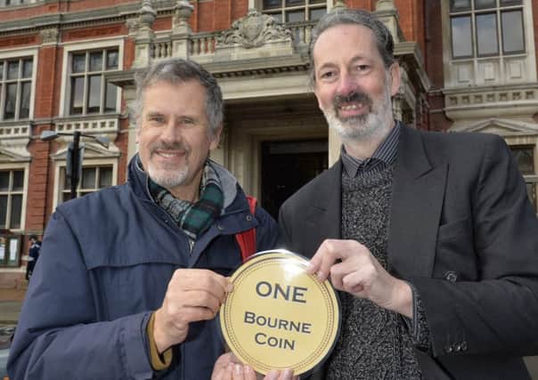 Andrew Durling and Dietmar Schoder of BourneCoin (Photo by Jon Rigby)