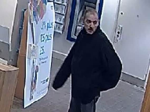 Brighton bank robbery suspect. Pic: Sussex Police