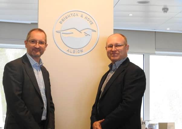 Sean Dennis and Simon Groves from Lets Do Business and PRG Marketing Communications  at the Amex