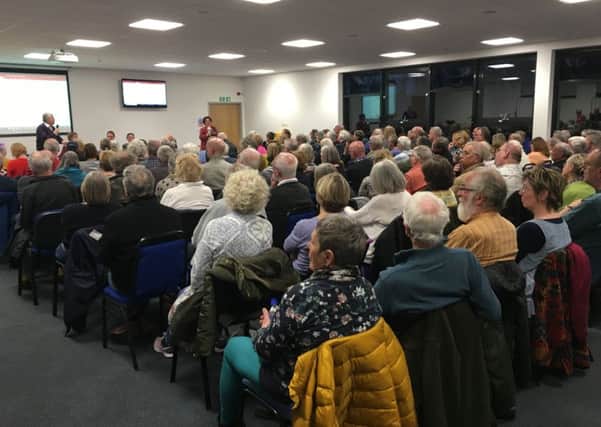 Hundreds of residents attended the Area meeting at the Shoreham Centre in Pond Road, Shoreham