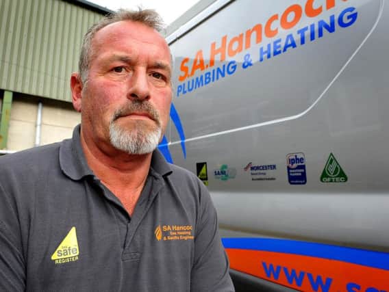 Simon Hancock, owner of plumbing business SA Hancock Ltd, who had one of his vans broken into last Tuesday. Picture: Steve Robards