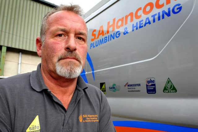 Simon Hancock, owner of plumbing business SA Hancock Ltd, who had one of his vans broken into last Tuesday. Picture: Steve Robards
