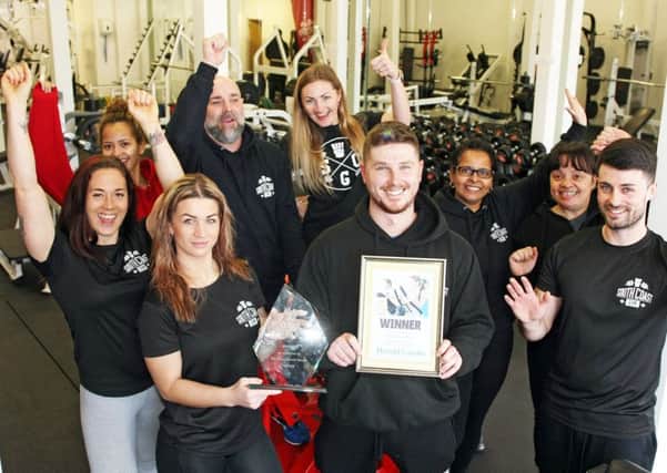 Owner Neil Donohue, rear, with the team at South Coast Gym, the Herald and Gazette Gym of the Year 2018. Picture: Derek Martin DM1840587a
