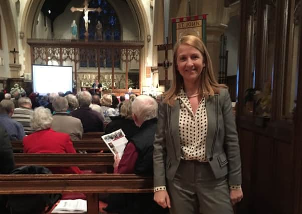 Sussex PCC Katy Bourne at the meeting on Wednesday night