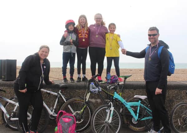 The Ludlow family at Pedal Along the Prom for Guild Care
