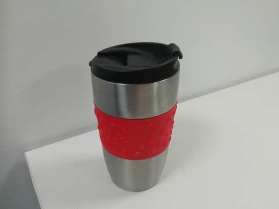 A reusable coffee cup