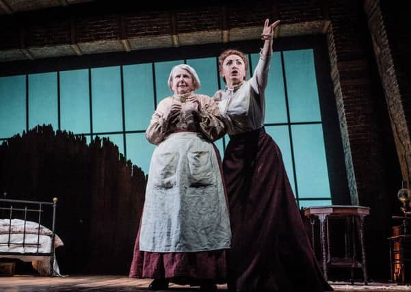 Maggie McCarthy as Mrs Grose with Carli Norris as the governess in Turn of the Screw