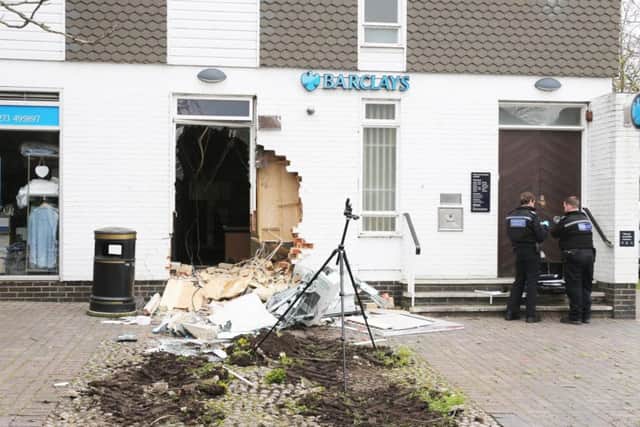 Police investigate missing ATM. Pic: Eddie Mitchell