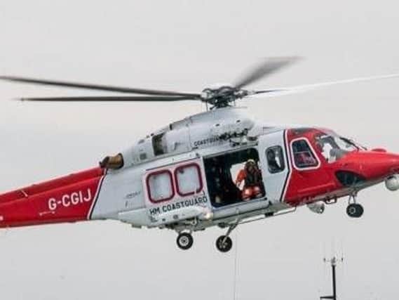 The Coastguard helicopter was involved in the search