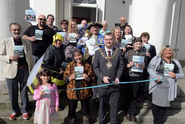 Worthing mayor Alex Harman cuts the ribbon to launch Eco Open Houses Worthing. Picture: Kate Shemilt ks180172-1