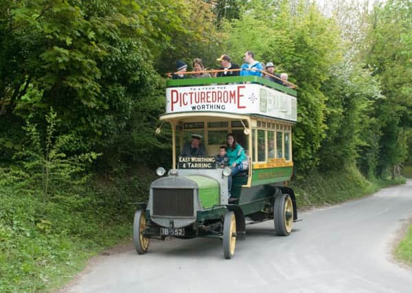 One of the buses at Amberley Museum