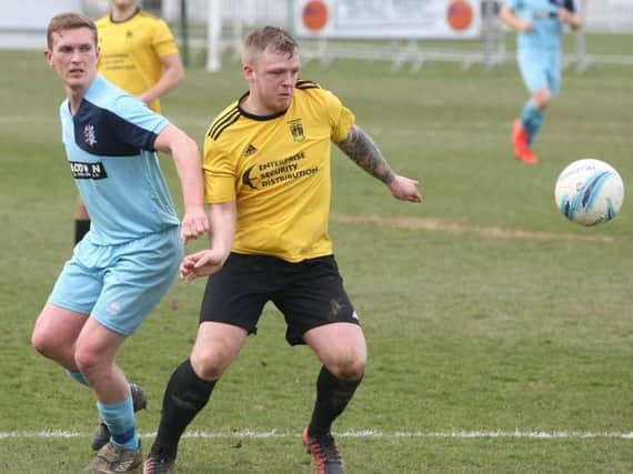 Striker Charlie Pitcher bagged his first Littlehampton Town goal in the draw at Eastbourne Town. Picture by Derek Martin
