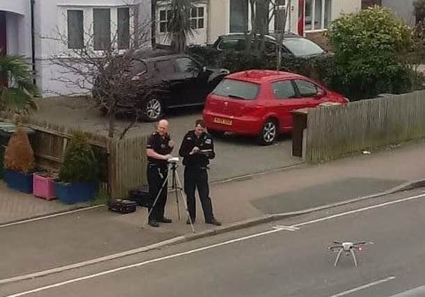 Police drone search Bexhill. Photo contributed.