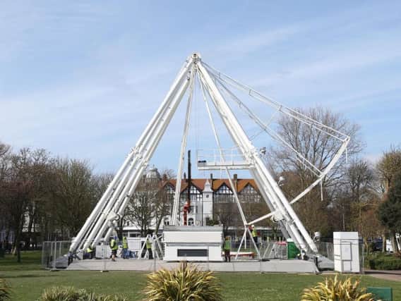 The Worthing Wheel being dismantled. Picture: Eddie Mitchell