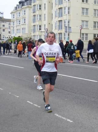 Horsham Joggers Derek Buckman in action at the Brighton Marathon