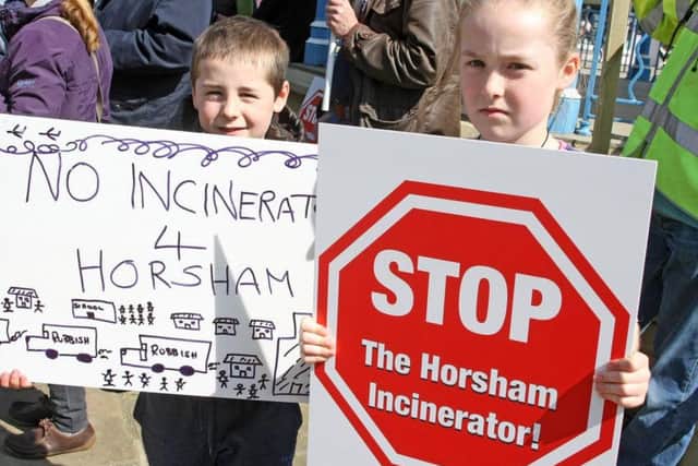 Youngsters joined the protest in Horsham