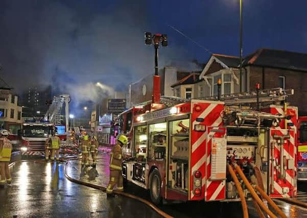 Fire crews battle a fire in Bognor in 2015. Photo by Eddie Mitchell