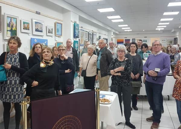 The opening of the temporary art gallery in the Montague Quarter
