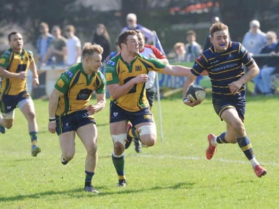 Worthing Raiders' Harrison Sims marked his home debut with two tries on Saturday. Picture by Stephen Goodger