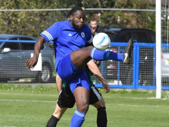 Melford Simpson in action against Pagham on Saturday. Picture by Grahame Lehkyj