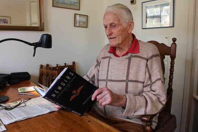 Mr Hordern today with his Memoirs