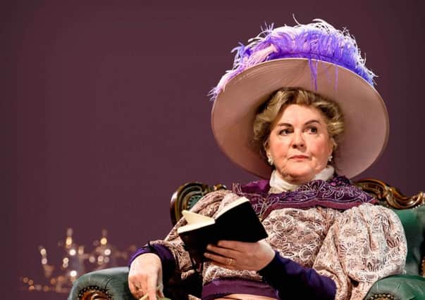 Gwen Taylor as Lady Bracknell in The Importance of Being Earnest. Photo by Manuel Harlan