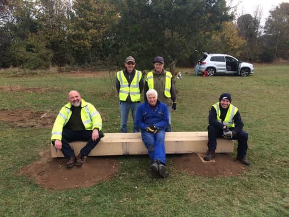Lavant volunteers installed tables and benches in Centurion way with funding from CDC, Summersdale Residents Association and the SDNP