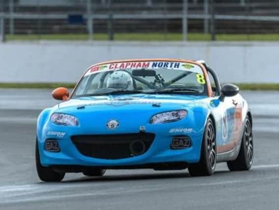 Worthing-based racer Aidan Hills scored a maiden Mazda MX-5 SuperCup podium place in the opening race of the season