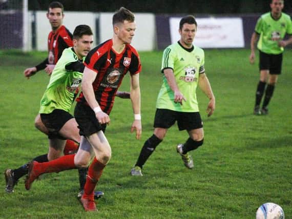 Connah Gardener-Lowe's goal secured a derby draw for Southwick at Mile Oak last night. Picture by Derek Martin