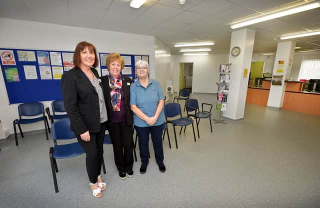 Left to right, receptionists Wendy Brown and Sue Hollis with practice nurse Linda Astell
