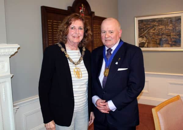 Town mayor Chris Cherry and deputy mayor Colin Holden. Picture: Burgess Hill Town Council