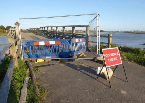 The bridge was closed on Wednesday due to the subsidence. Photo: Malcolm Bull