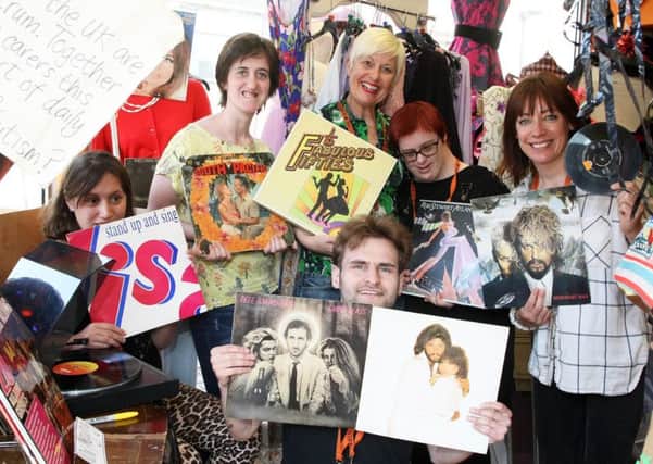 Celebrating Record Store Day and National Autism Awareness Month at SOLD charity shop in Shoreham. Photo by Derek Martin DM1842404a