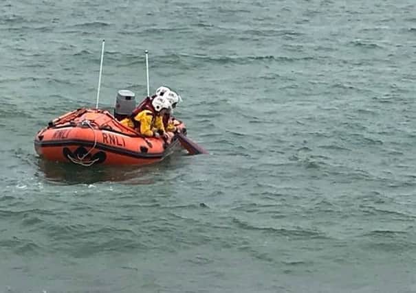 The lifeboat crew retrieved the kayak. Photo: HM Coastguard Shoreham