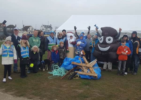 The anti-litter campaign was launched on Lancing Beach Green