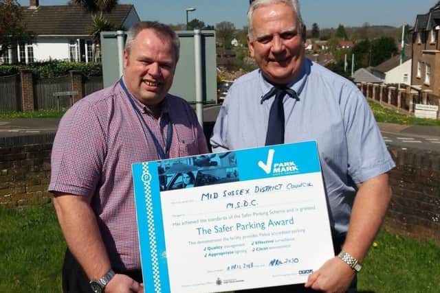 Stephen Lewsey, Mid Sussex parking operations manager and Dave Metcalf, BPA area manager
. Picture: BPA