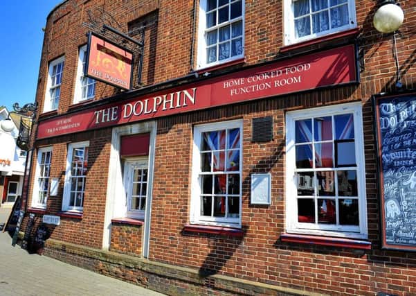 Vandalism at The Dolphin pub, 34 High Street, Littlehampton. Pic Steve Robards SR1810510 SUS-180419-172908001