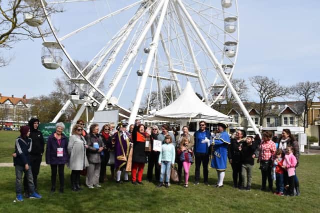 Worthing Mumpreneurs and their children in Steyne Gardens for the celebration event. Picture: Kate Henwood Photography