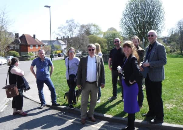 Concerned residents, officers from West Sussex Highways, chair of governors at Steyning Grammar School Sue Gearing, school representatives and David Barling met to discuss plans for a new pedestrian crossing point