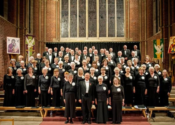 Ardingly Choral Society with Robert Hammersley and Shirley Ventham (on his left). Picture by Melvyn Walmsley