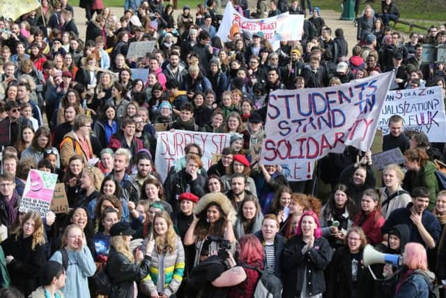 Some students supported the strikes at the University of Sussex (Photograph: Eddie Mitchell)