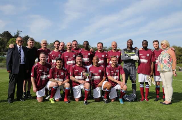 The victorious Hastings United Vets team. Photo by Scott White