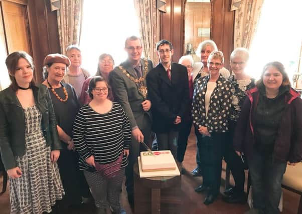 Members of Worthing Mencap were invited for tea with the mayor of Worthing