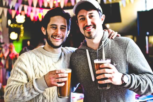 Two beer enthusiasts enjoy The Brighton Tap Takeover
