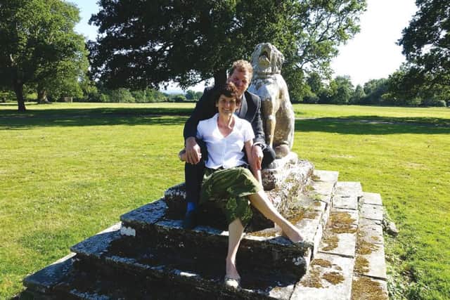 Sir Charles and Lady Issy Burrell at Knepp Castle. SUS-171206-145333001