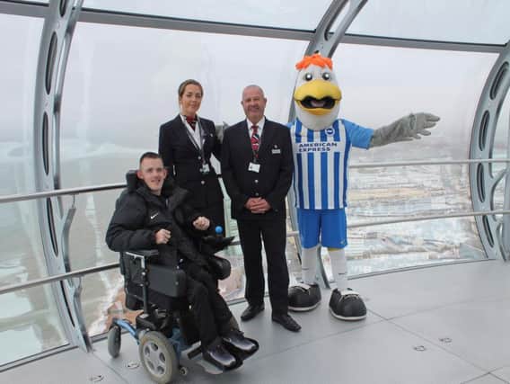 British Airways i360 is backing Blue and White Day in support of Albion in the Community